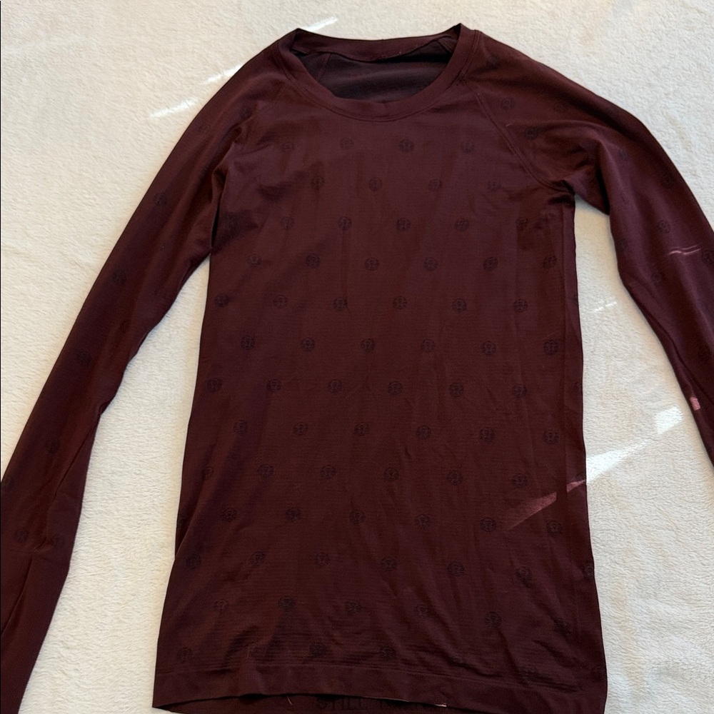 lululemon athletica Long-Sleeve Crew in Deep Maroon
